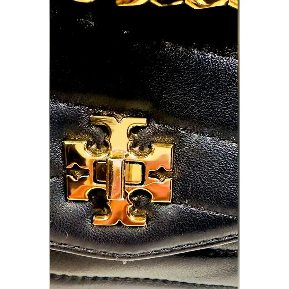 Tory Burch Black Small Kira Chevron Top-Handle Bag